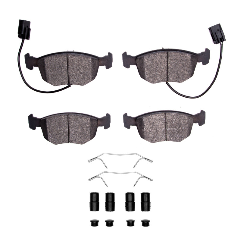 DFC 5000 Advanced Low-Metallic Front Brake Pads and Hardware Kit, Ford Contour 1998-1999