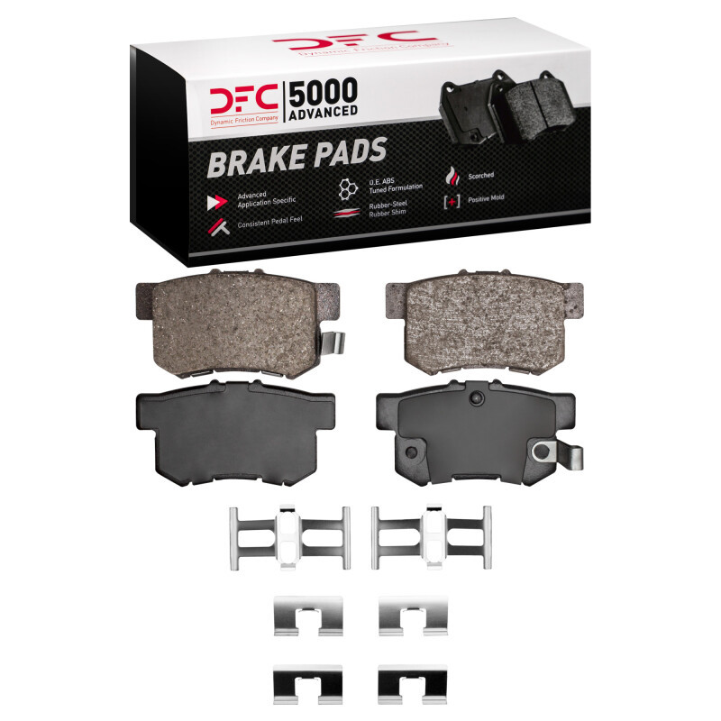 DFC 5000 Advanced Ceramic Rear Brake Pads and Hardware Kit, Acura RSX 1987-2022