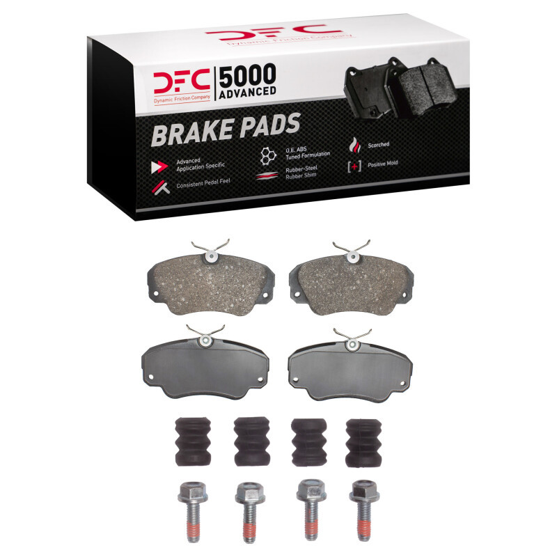 DFC 97-01 Cadillac Catera Front 5000 Advanced Low Metallic Brake Pads and Hardware Kit