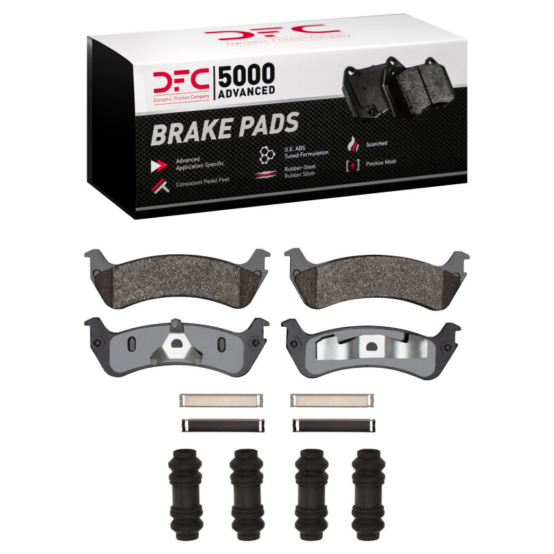 DFC 5000 Advanced Semi-Metallic Rear Brake Pads and Hardware Kit, Ford Explorer 1995-2002