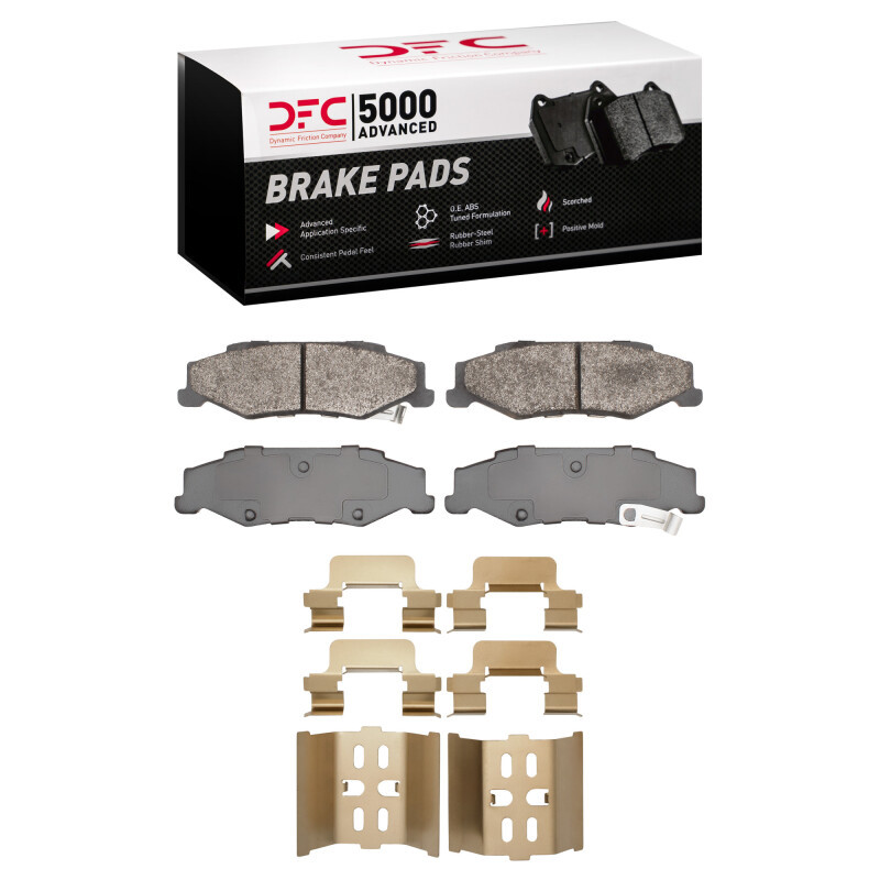 DFC 97-13 Cadillac XLR Rear 5000 Advanced Semi Metallic Brake Pads and Hardware Kit