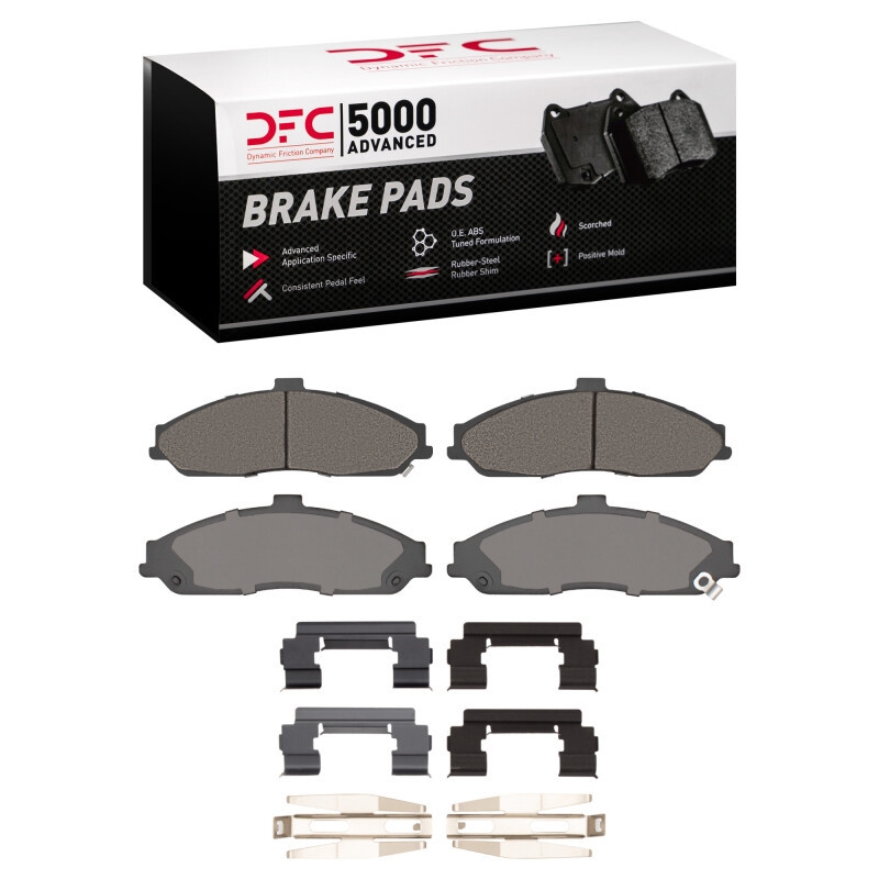 DFC 5000 Advanced Low-Metallic Front Brake Pads and Hardware Kit, Chevrolet Corvette 2011-2013