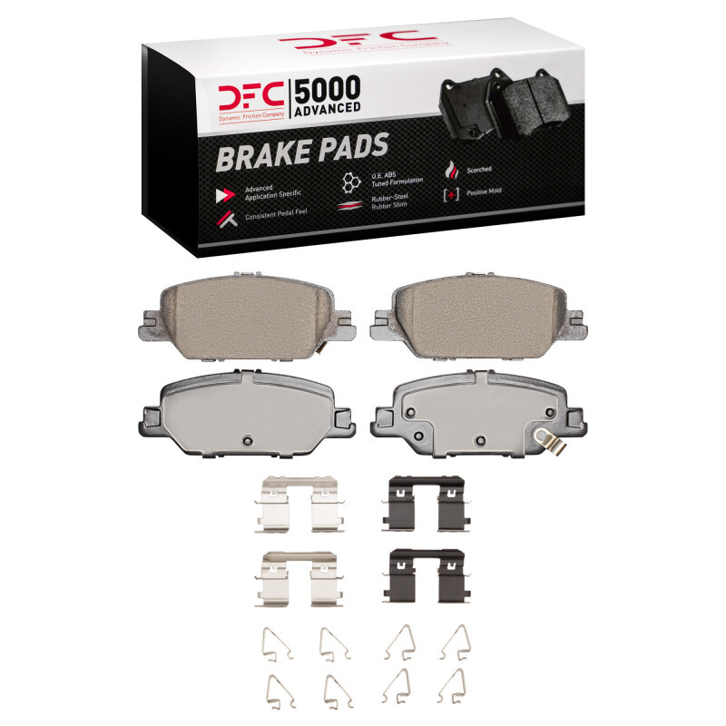 DFC 5000 Advanced Ceramic Rear Brake Pads and Hardware Kit, Honda CR-V 2017-2025