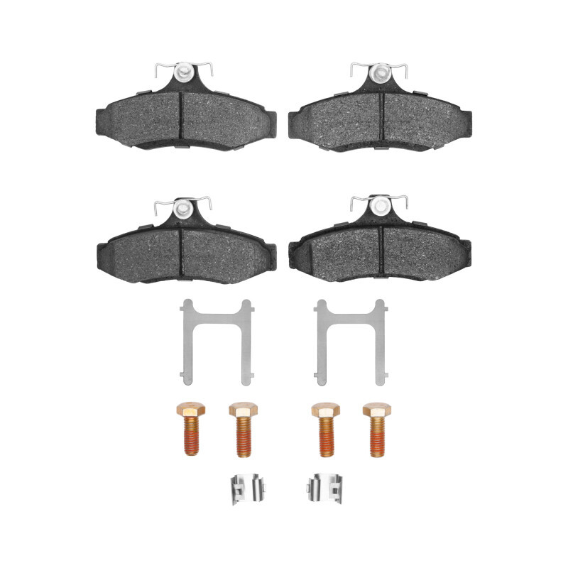 DFC 5000 Advanced Semi-Metallic Rear Brake Pads and Hardware Kit, Daewoo Leganza 1997-2004