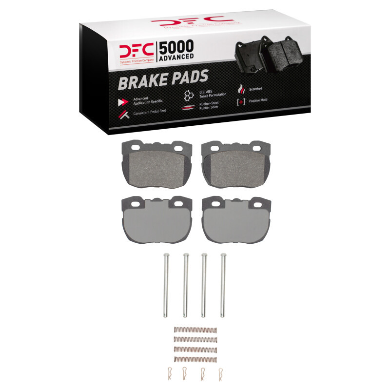DFC 5000 Advanced Low-Metallic Front Brake Pads and Hardware Kit, Land Rover Discovery 1994-1999