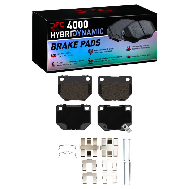 DFC 4000 HybriDynamic Rear Brake Pads and Hardware Kit, Subaru Impreza 2006-2007