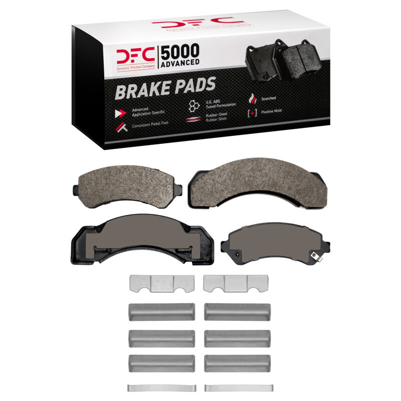 DFC 5000 Advanced Semi-Metallic Front/Rear Brake Pads and Hardware Kit, Chevrolet C3500 / 1995-2000