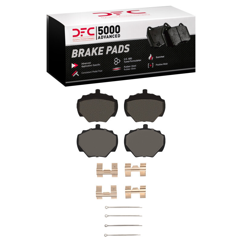 DFC 5000 Advanced Low-Metallic Rear Brake Pads and Hardware Kit, Land Rover Defender 90 1974-2016
