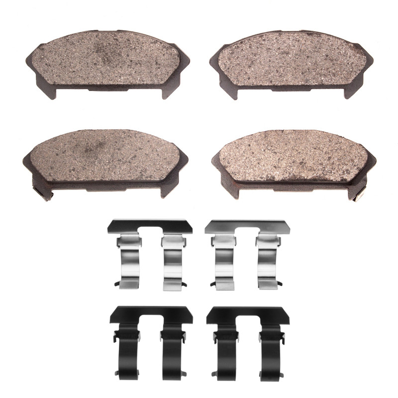 DFC 5000 Advanced Semi-Metallic Rear Brake Pads and Hardware Kit, Isuzu Stylus 1991-1993