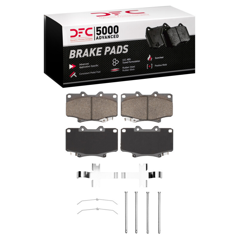 DFC 93-97 Lexus LX450 Front 5000 Advanced Semi Metallic Brake Pads and Hardware Kit