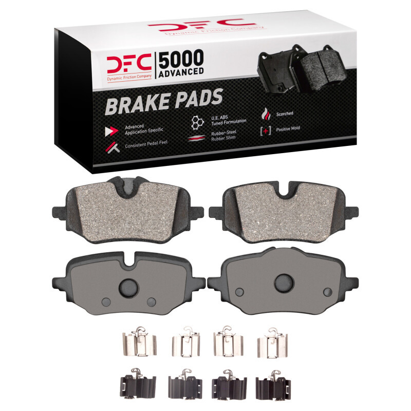 DFC 5000 Advanced Low-Metallic Rear Brake Pads and Hardware Kit, BMW 228I xDrive Gran Coupe 2023-2026