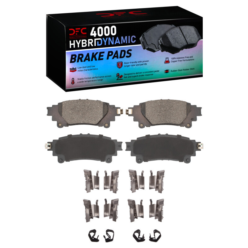 DFC 4000 HybriDynamic Rear Brake Pads and Hardware Kit, Lexus RC300 2013-2020