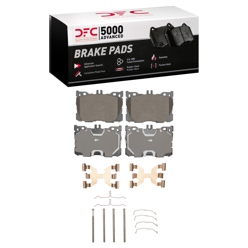 DFC 5000 Advanced Ceramic Front Brake Pads and Hardware Kit, Mercedes-Benz GLC300 2016-2023