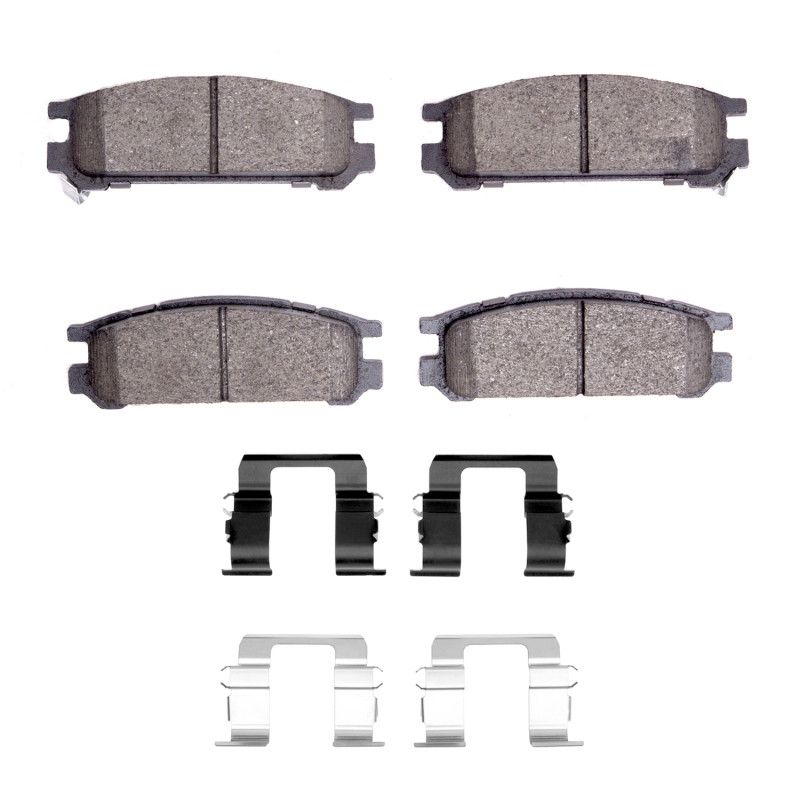 DFC 5000 Advanced Ceramic Rear Brake Pads and Hardware Kit, Subaru Legacy 1990-1994