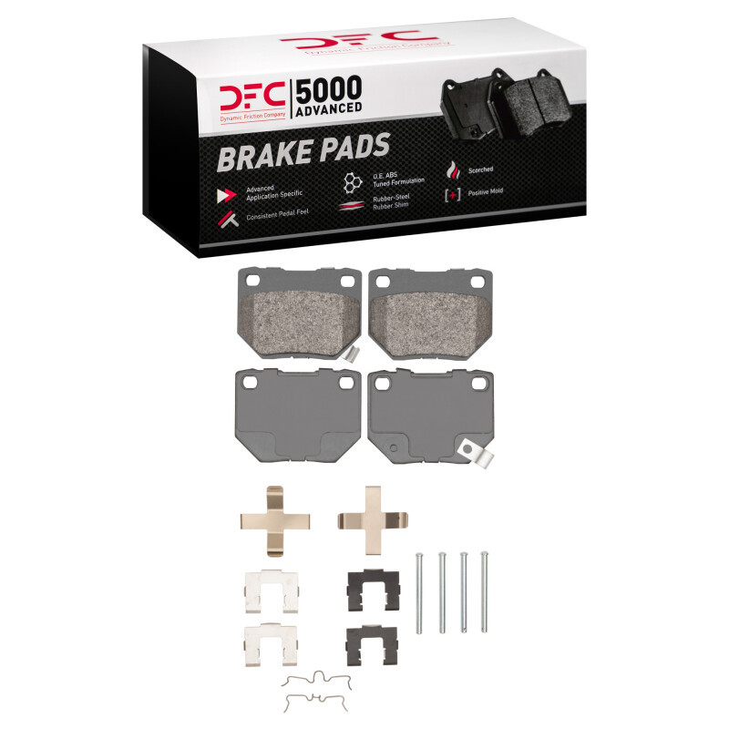 DFC 89-96 Nissan 300ZX Rear 5000 Advanced Semi Metallic Brake Pads and Hardware Kit