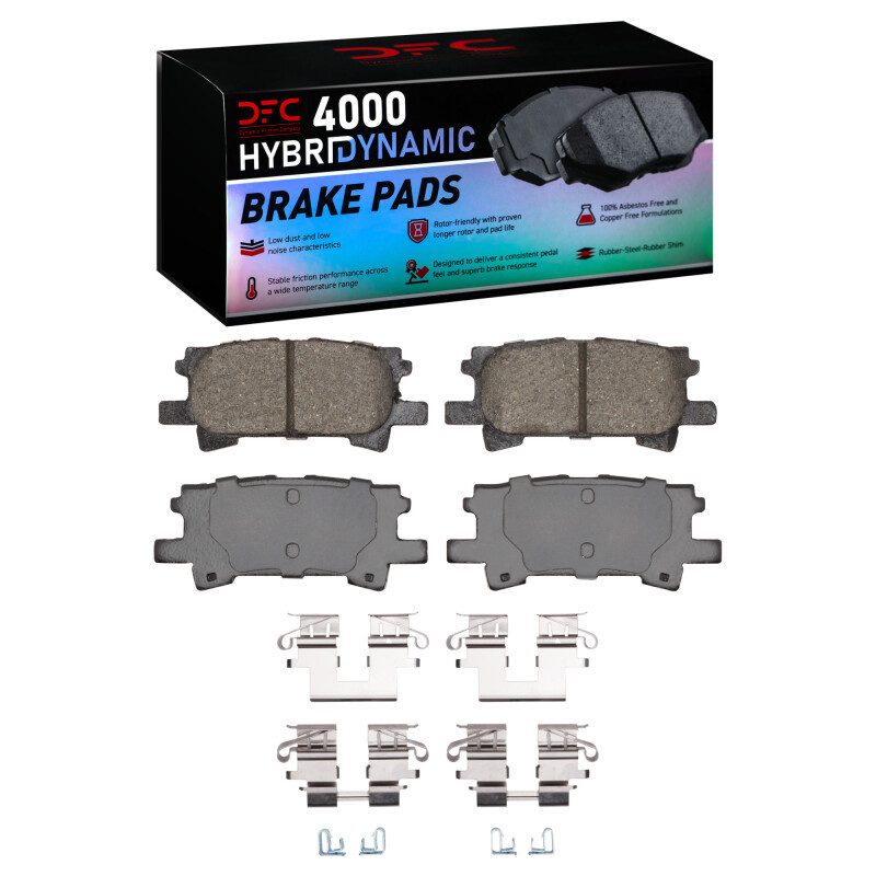 DFC 4000 HybriDynamic Rear Brake Pads and Hardware Kit, Lexus RX330 2004-2009