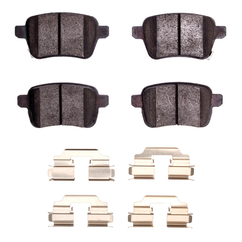 DFC 4000 HybriDynamic Rear Brake Pads and Hardware Kit, Fiat 500L 2014-2019
