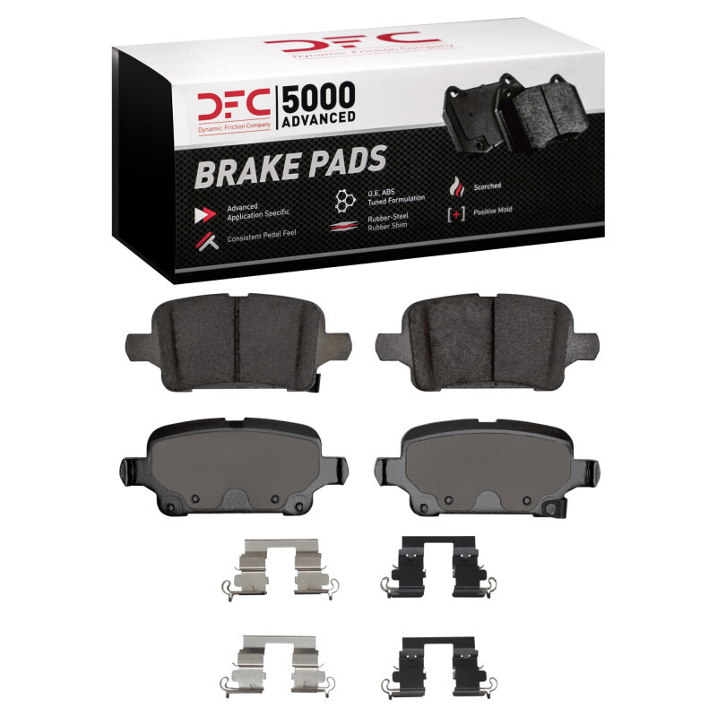 DFC 5000 Advanced Ceramic Rear Brake Pads and Hardware Kit, Buick LaCrosse 2016-2023