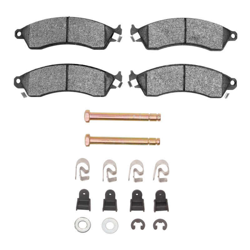 DFC 85-04 Chevrolet Corvette Front 5000 Advanced Semi Metallic Brake Pads and Hardware Kit
