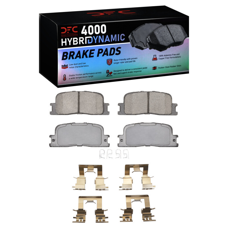 DFC 01-03 Toyota Highlander Rear 4000 HybriDynamic Brake Pads and Hardware Kit