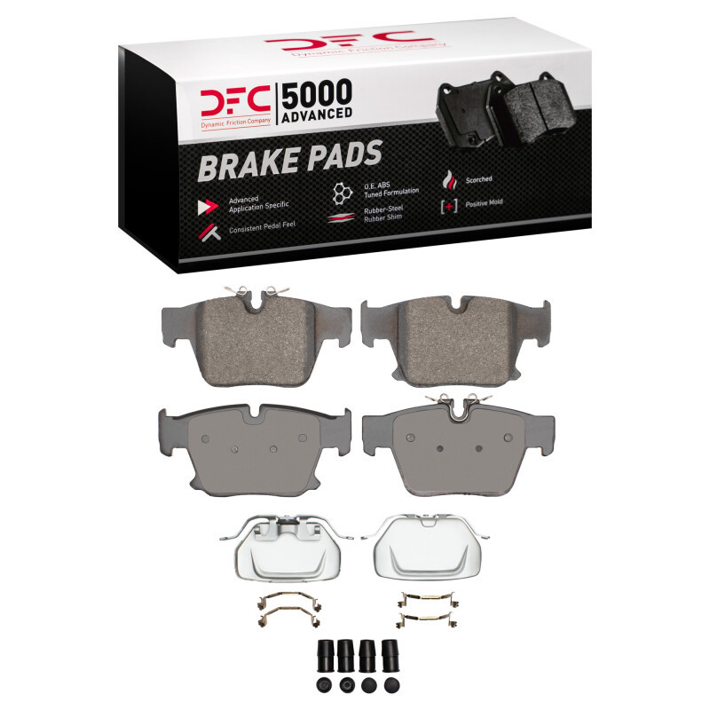 DFC 5000 Advanced Low-Metallic Rear Brake Pads and Hardware Kit, BMW 750e xDrive 2023-2025