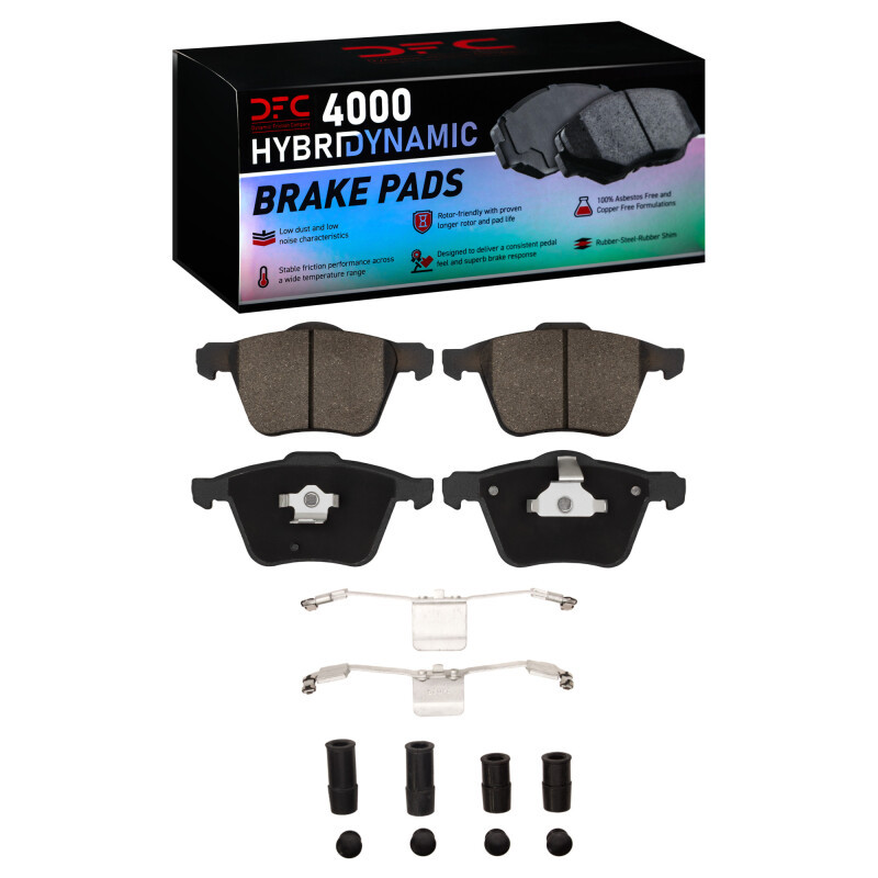 DFC 4000 HybriDynamic Front Brake Pads and Hardware Kit, Volvo XC90 2003-2009