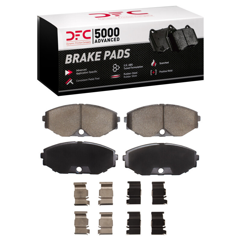 DFC 5000 Advanced Semi-Metallic Front Brake Pads and Hardware Kit, Infiniti Q45 1990-1995