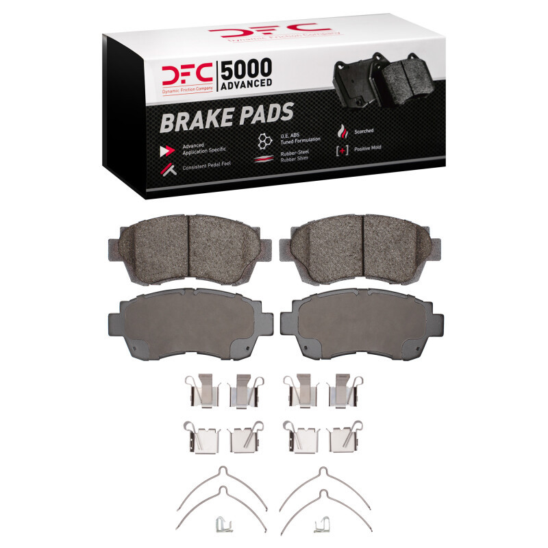 DFC 5000 Advanced Ceramic Front Brake Pads and Hardware Kit, Lexus ES300 1990-1998