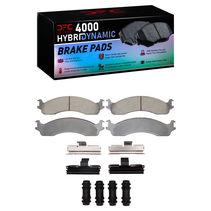 DFC 95-07 Ford F-350 2WD (Excl Super Duty) Front 4000 HybriDynamic Brake Pads and Hardware Kit
