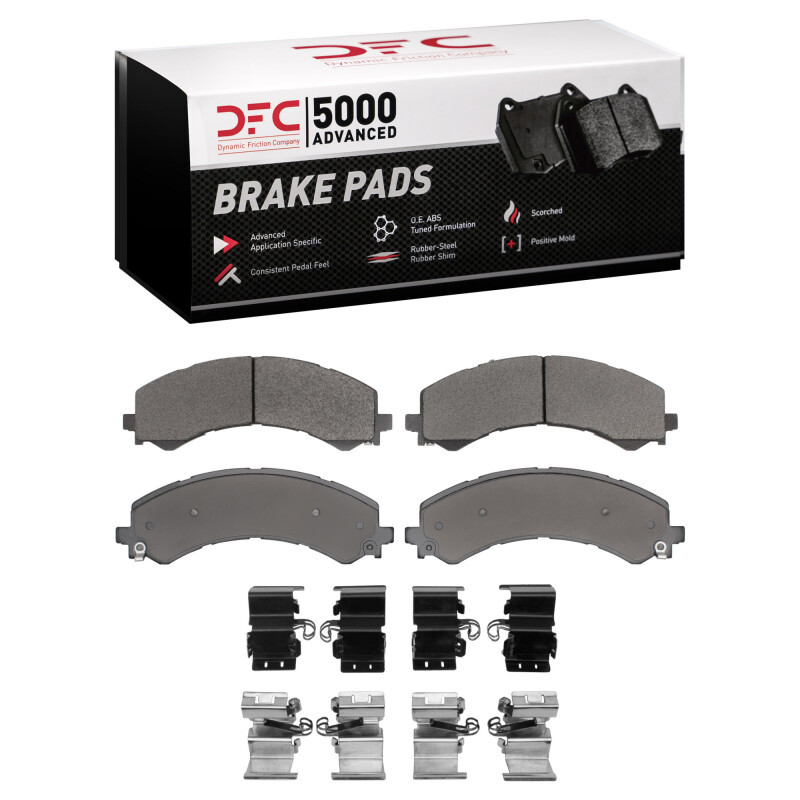 DFC 5000 Advanced Semi-Metallic Rear Brake Pads and Hardware Kit, Chevrolet Express 3500 2021-2025