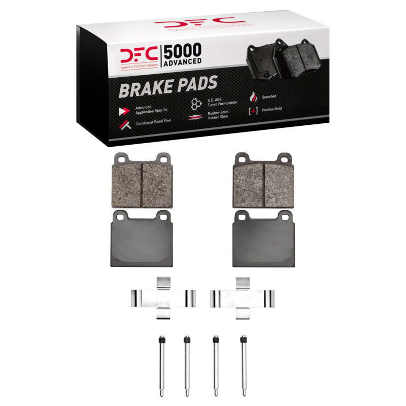 DFC 5000 Advanced Low-Metallic Front Brake Pads and Hardware Kit, Alfa Romeo Spider 1963-1976
