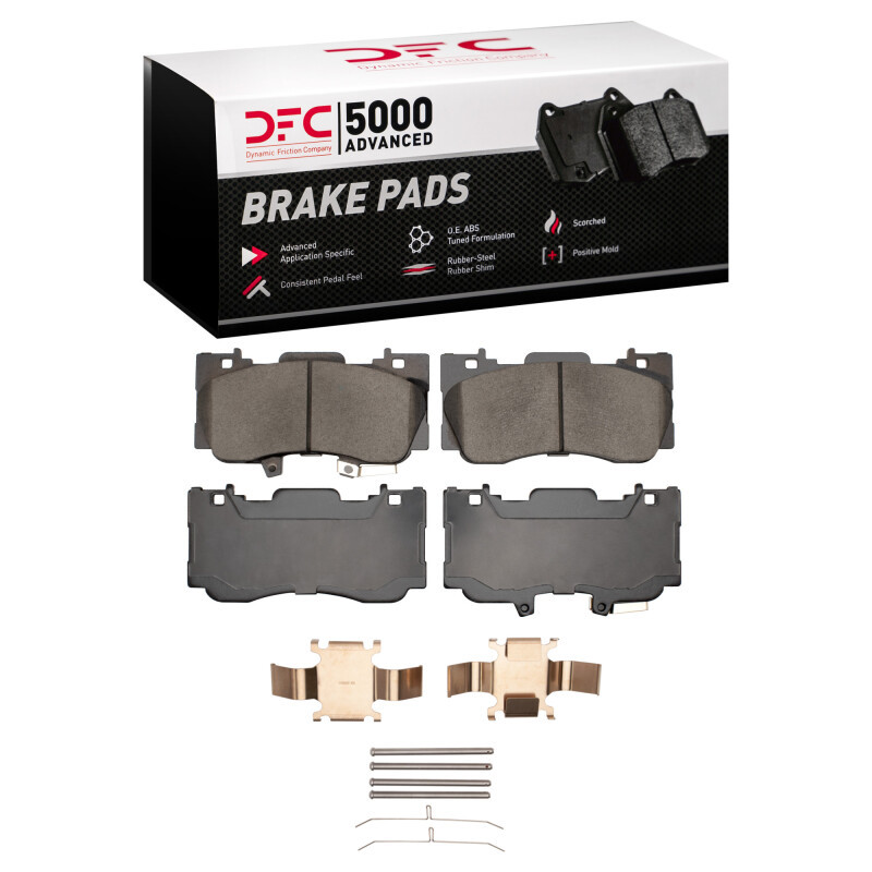 DFC 15-23 Ford Mustang Front 5000 Advanced Ceramic Brake Pads and Hardware Kit