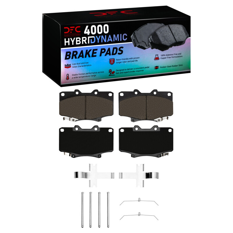 DFC 90-92 Toyota Land Cruiser Front 4000 HybriDynamic Brake Pads and Hardware Kit