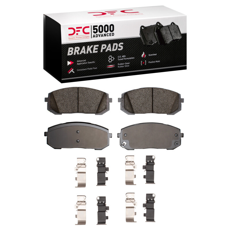 DFC 5000 Advanced Ceramic Front Brake Pads and Hardware Kit, Hyundai Sonata 2020-2025