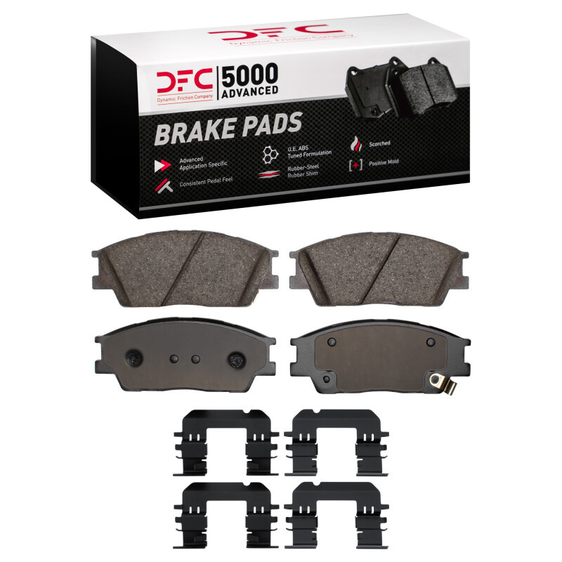 DFC 5000 Advanced Ceramic Front Brake Pads and Hardware Kit, Hyundai Venue 2020-2025