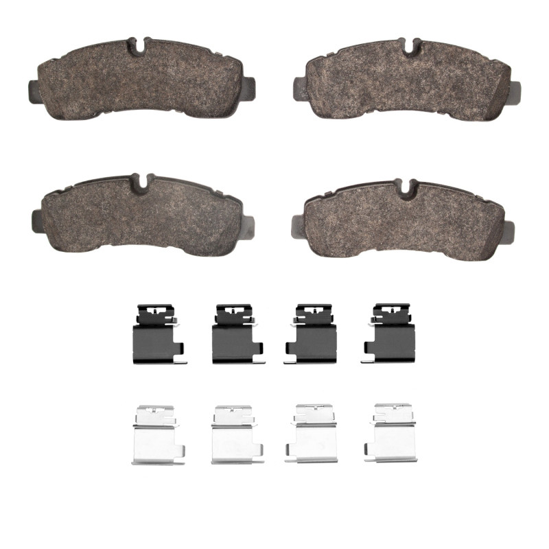 DFC 5000 Advanced Semi-Metallic Rear Brake Pads and Hardware Kit, Ford Transit-350 HD/DRW 2020-2025