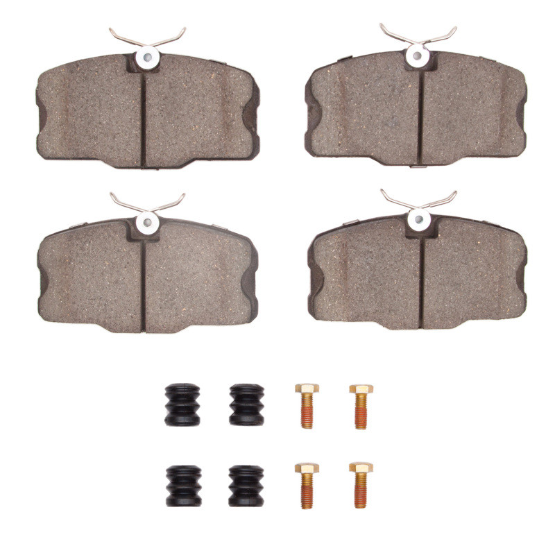 DFC 84-85 Mercedes-Benz 500SEC Front 5000 Advanced Semi Metallic Brake Pads and Hardware Kit
