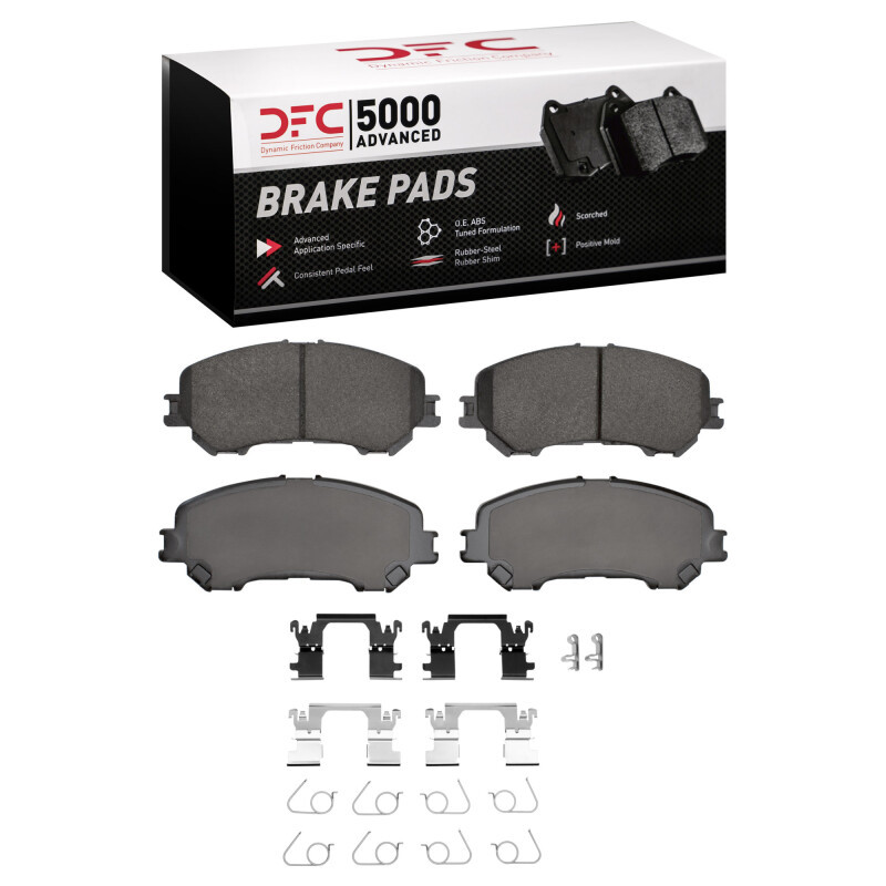 DFC 5000 Advanced Ceramic Front Brake Pads and Hardware Kit, Nissan Qashqai (Canada) 2014-2023