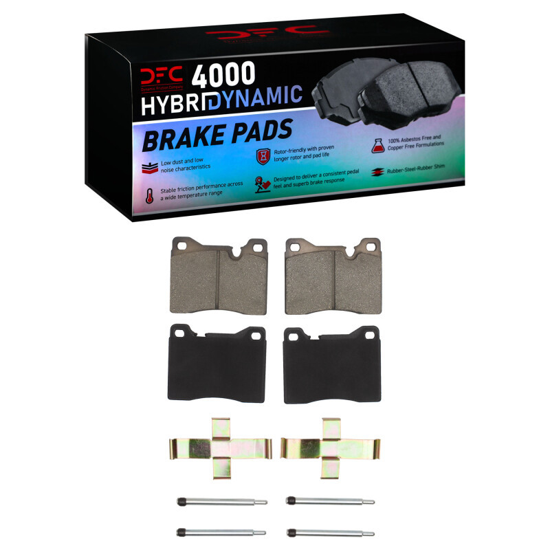 DFC 4000 HybriDynamic Front Brake Pads and Hardware Kit, BMW 530I 1976-1976