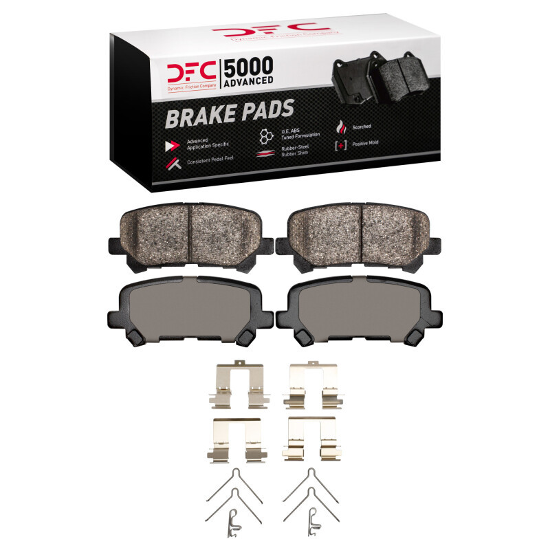 DFC 5000 Advanced Ceramic Rear Brake Pads and Hardware Kit, Acura ZDX 2007-2025
