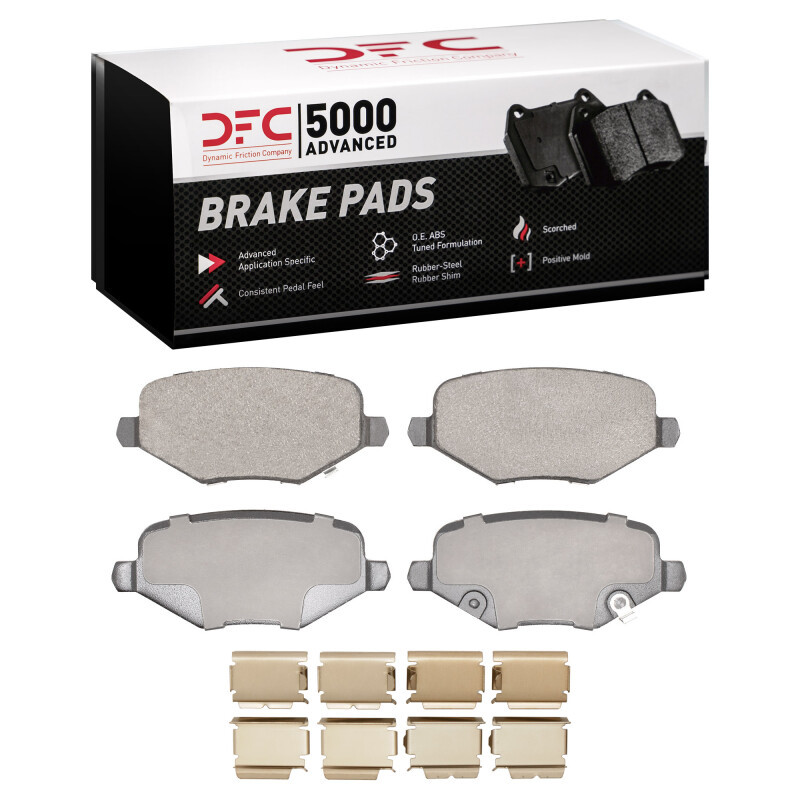 DFC 5000 Advanced Ceramic Rear Brake Pads and Hardware Kit, Dodge Journey 2009-2014