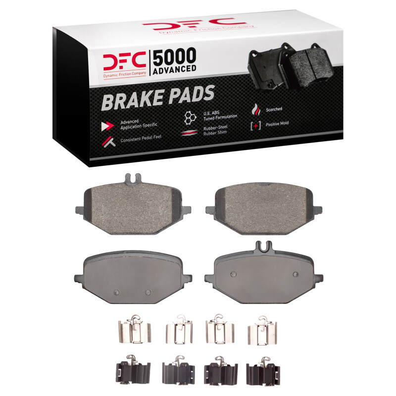 DFC 5000 Advanced Low-Metallic Rear Brake Pads and Hardware Kit, Mercedes-Benz G500 (Mexico) 2019-2025
