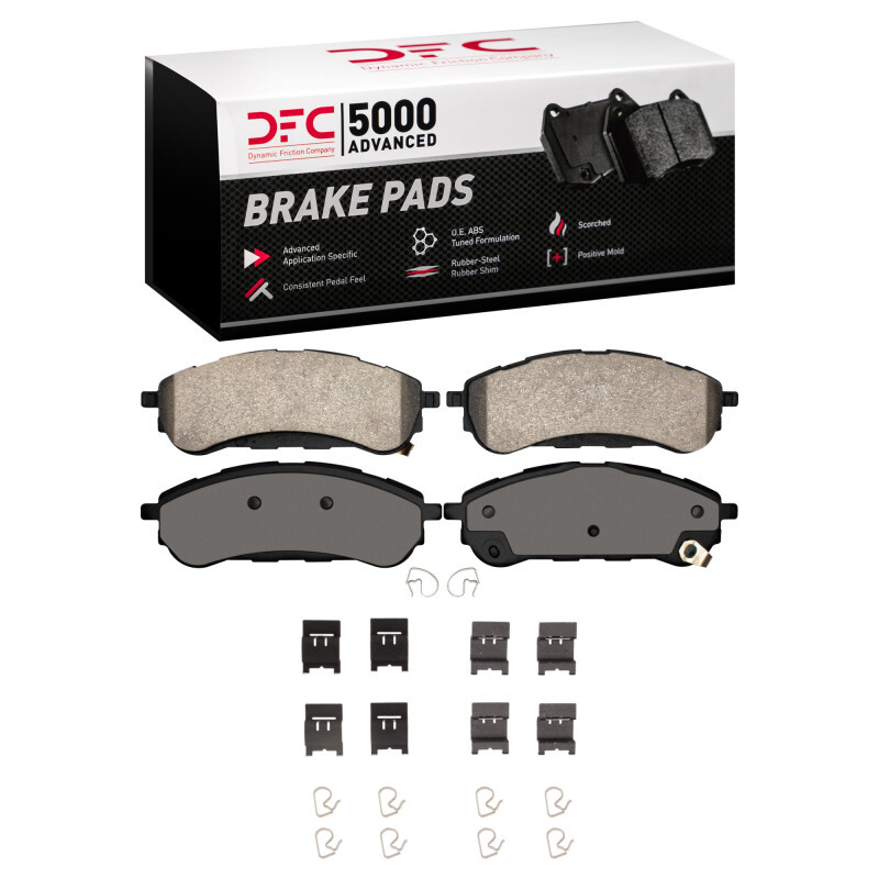 DFC 5000 Advanced Ceramic Rear Brake Pads and Hardware Kit, Ford Ranger (USA/Canada) 2019-2023