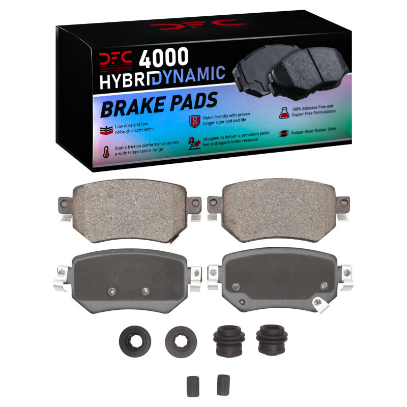 DFC 4000 HybriDynamic Rear Brake Pads and Hardware Kit, Mazda 6 2016-2021