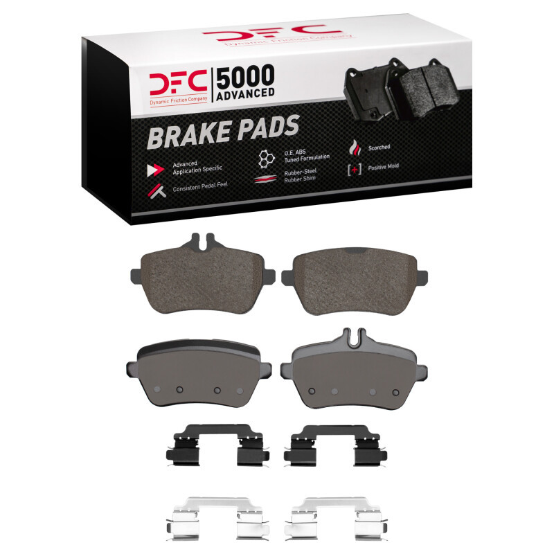 DFC 5000 Advanced Low-Metallic Rear Brake Pads and Hardware Kit, Mercedes-Benz SL400 2013-2021