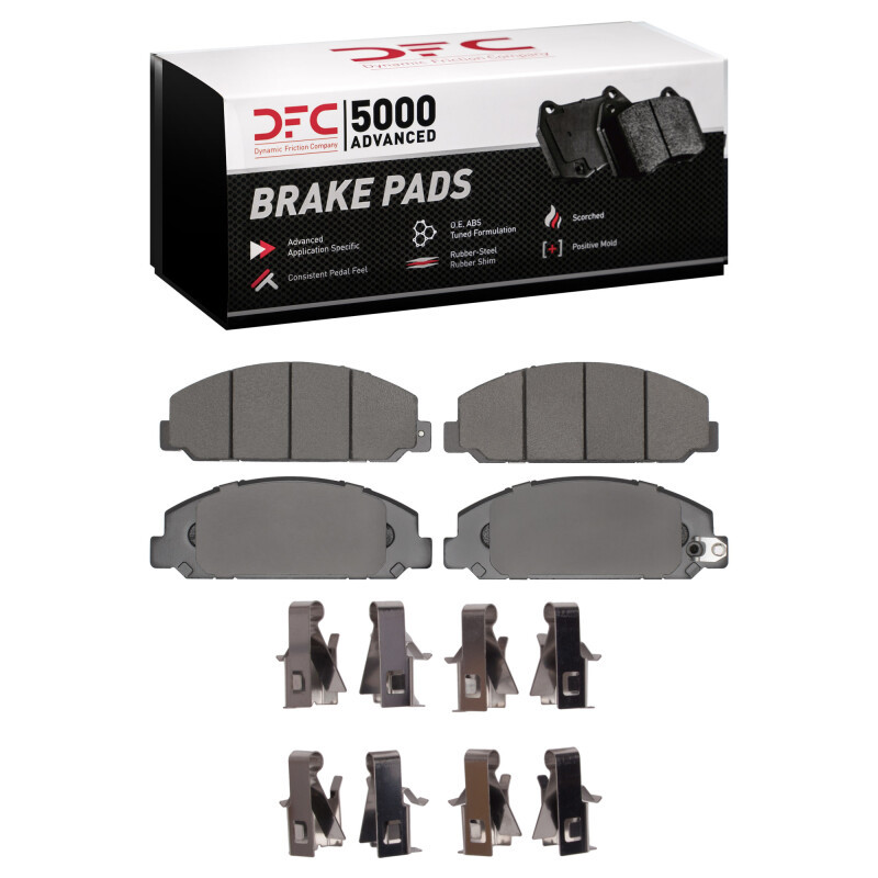 DFC 5000 Advanced Ceramic Front/Rear Brake Pads and Hardware Kit, Hino 5 / 2013-2020