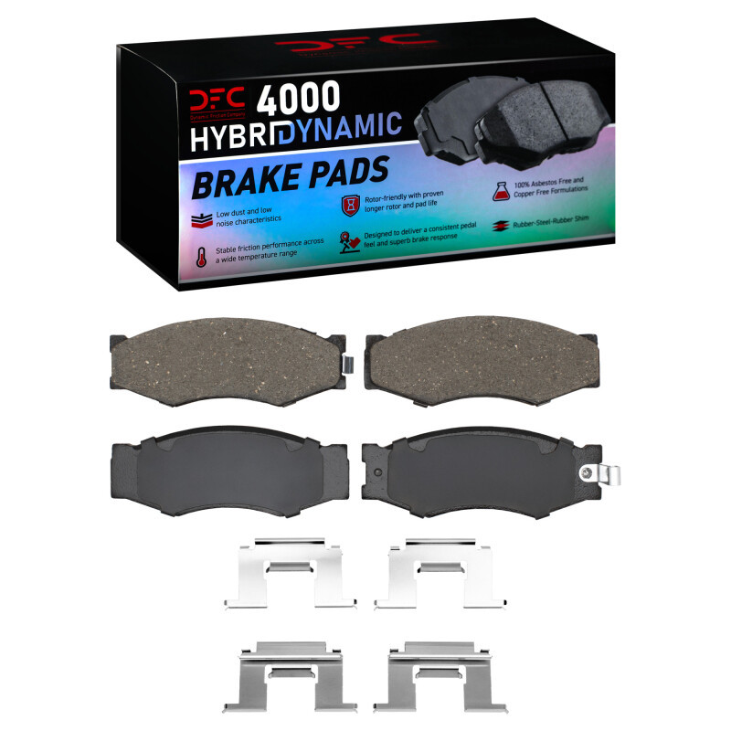 DFC 4000 HybriDynamic Front Brake Pads and Hardware Kit, Infiniti M30 1982-1997
