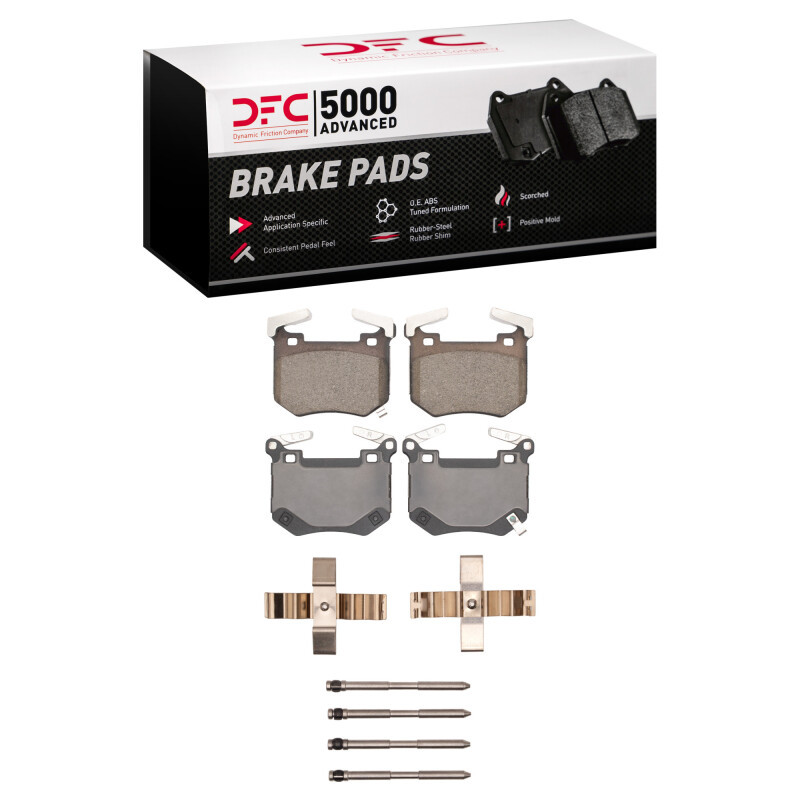 DFC 5000 Advanced Ceramic Rear Brake Pads and Hardware Kit, Genesis G70 2018-2025