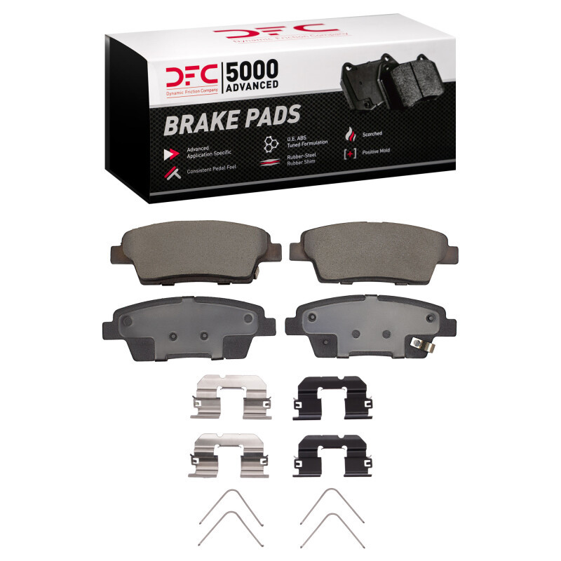 DFC 5000 Advanced Ceramic Rear Brake Pads and Hardware Kit, Genesis G80 2018-2020
