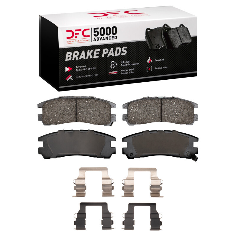 DFC 5000 Advanced Ceramic Rear Brake Pads and Hardware Kit, Dodge Stealth 1988-1999